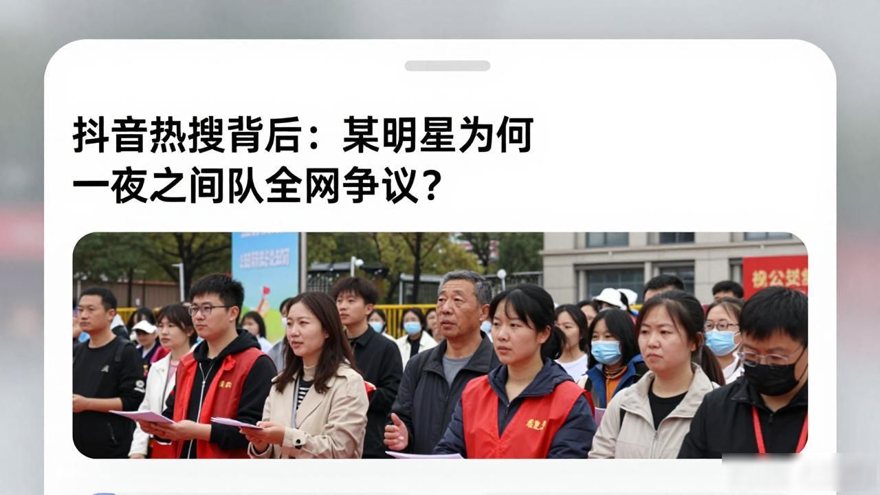 抖音热搜背后：某明星为何一夜之间陷入全网争议？
